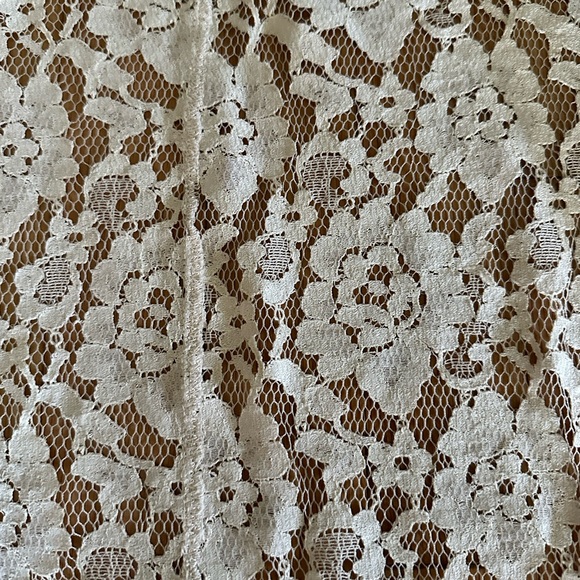 BP from Nordstrom denim lace long sleeve button down shirt, lace in back. NWOT - Picture 5 of 7